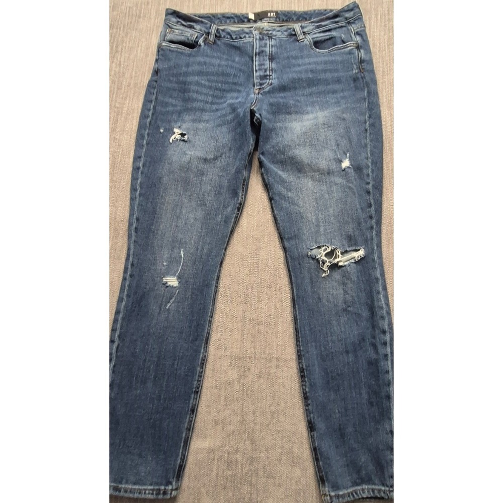 KUT from the Kloth women's Juliet slouchy boyfriend distressed jeans 12W Cotton